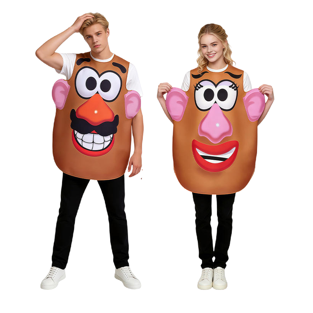 Anime Cosplay Couple - Aardappelkop-kostuum Meneer en Mevrouw. Aardappelkop Matching