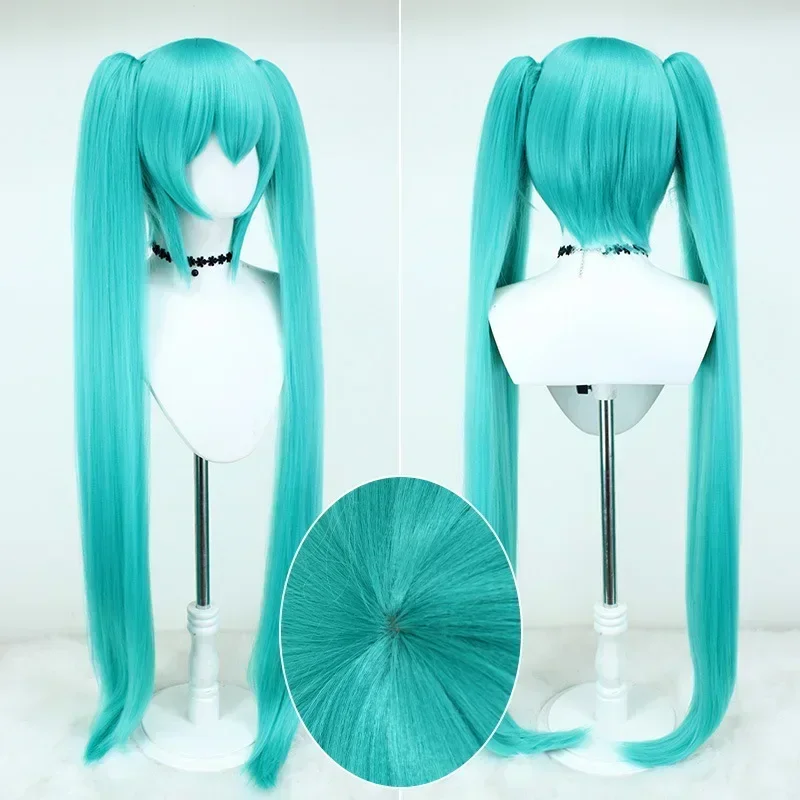 Anime Cosplay Blue Hair - 2026 Miku Cosplaypruik 105cm Lang Blauw