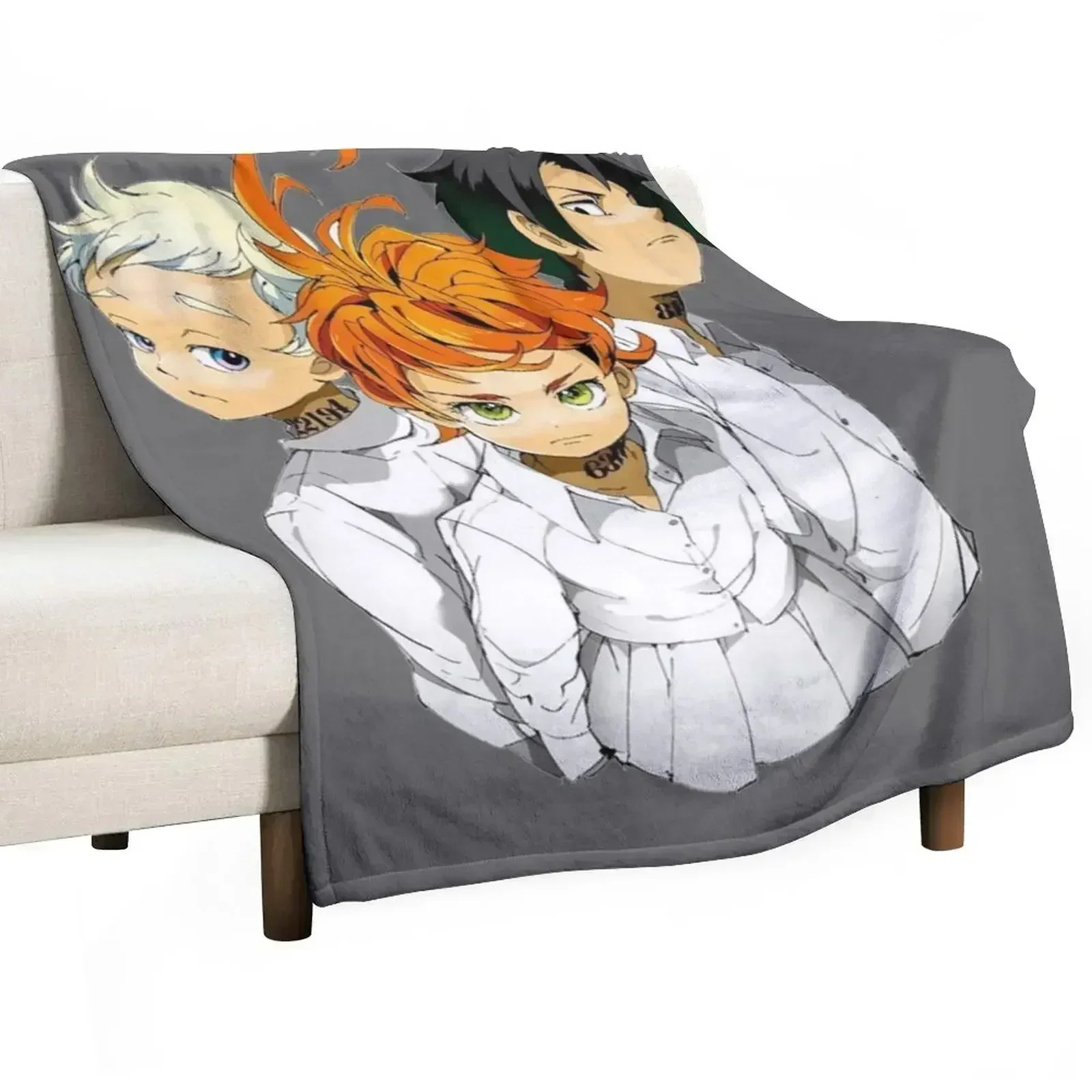 Anime Cosplay Idea - The Promised Neverland Plaid Dekentje Nap