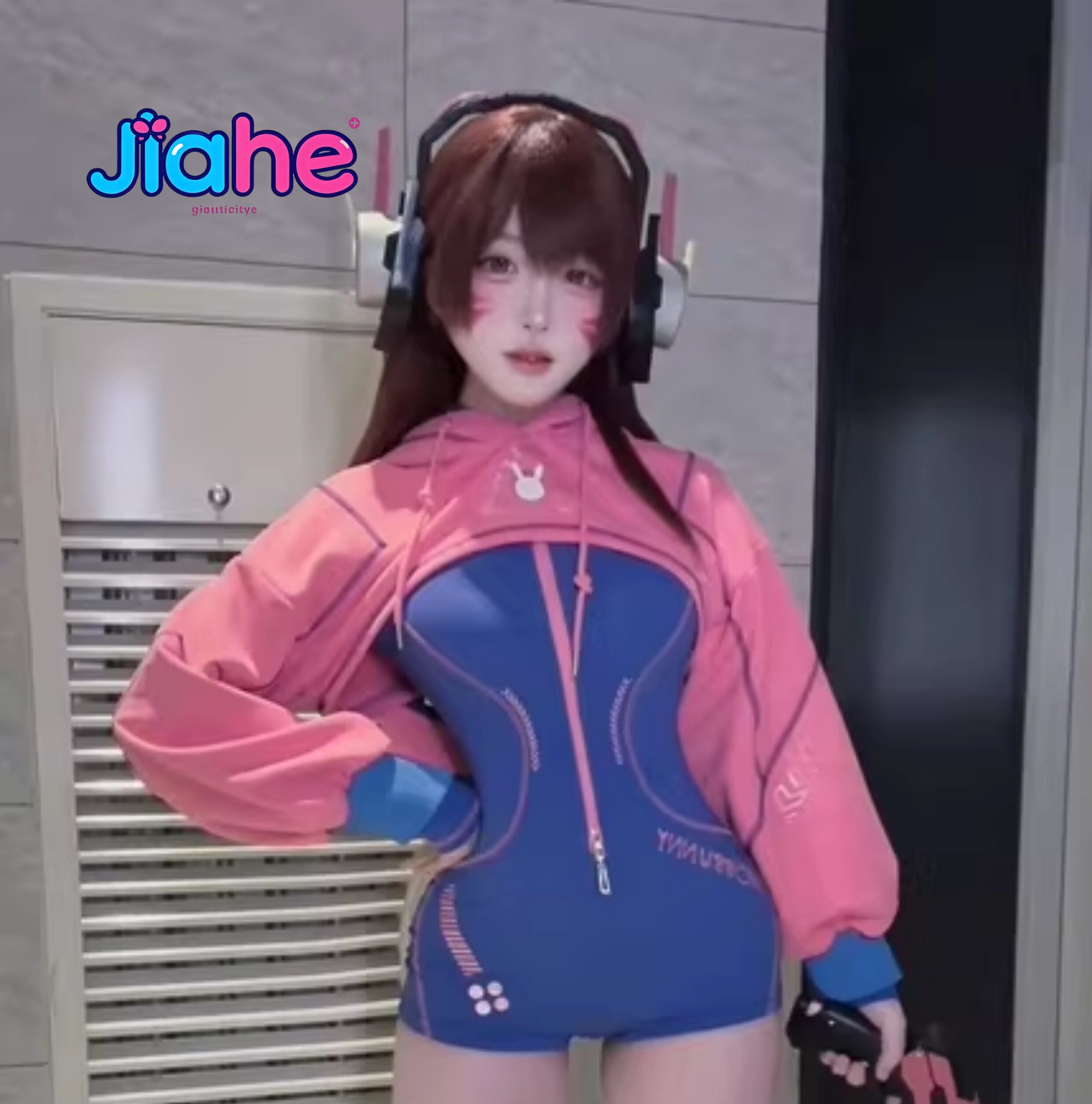Anime Cosplay Jumpsuit - Op voorraad D.Va Overwatch Cosplay Kostuum